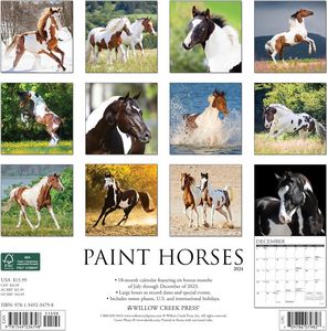 Paint Horses 2024 Wall Calendar