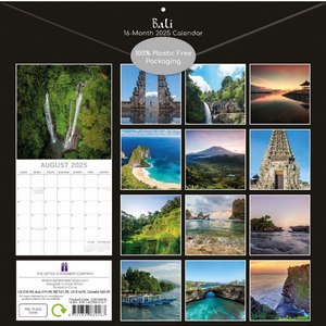 Bali 2025 Wall Calendar