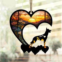 Belgian Malinois Suncatcher