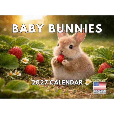 Baby Bunnies 2027 Wall Calendar