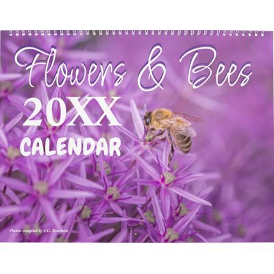Flowers and Bees Floral Nature 2027 Wall Calendar