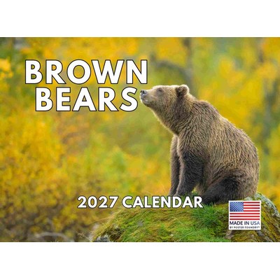 Brown Bears 2027 Wall Calendar