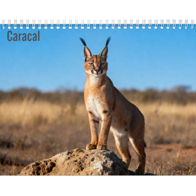 Caracal 2027 Wall Calendar