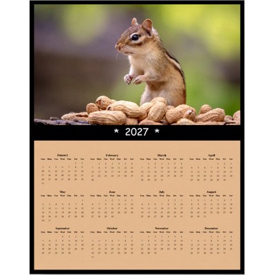 2027 Chipmunk Wall Calendar - Bright-Eyed Beauty Poster