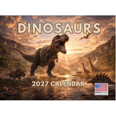 Dinosaurs 2027 Wall Calendar
