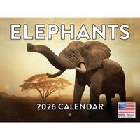 Elephants 2026 Wall Calendar