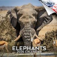 Elephants 2026 Wall Calendar