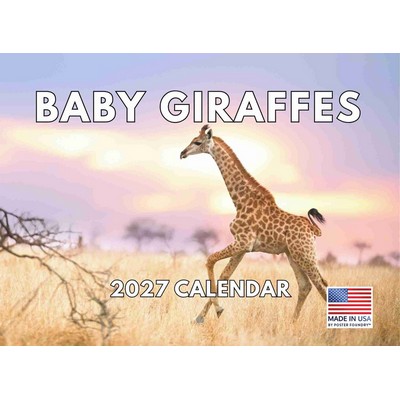 Baby Giraffes 2027 Wall Calendar