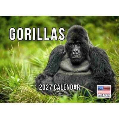 Gorillas 2027 Wall Calendar