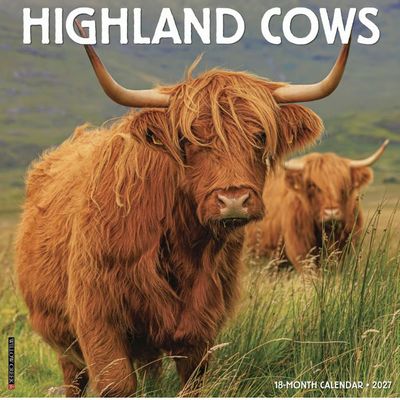 Highland Cows 2027 Wall Calendar