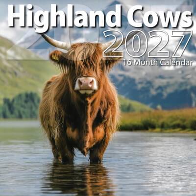 Highland Cows 2027 Wall Calendar