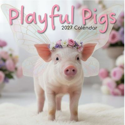 Playful Pigs 2027 Wall Calendar