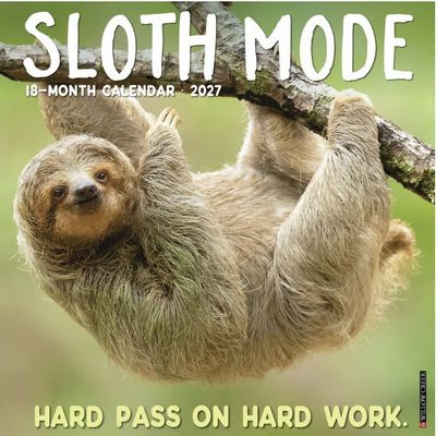 Sloth Mode 2027 Wall Calendar