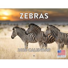 Zebras 2026 Wall Calendar