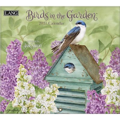 Birds in the Garden 2027 Wall Calendar by Jane Shasky