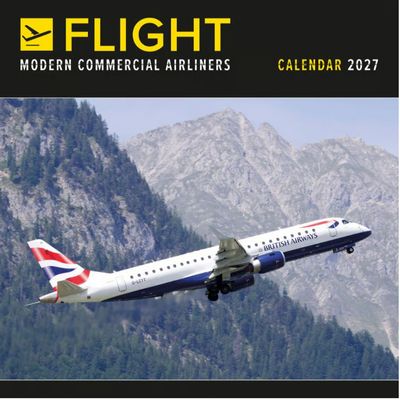 Flight Modern Commercial Airliners 2027 Wall Calendar