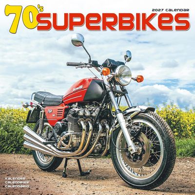 70's Superbikes 2027 Wall Calendar