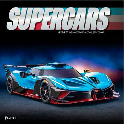 Supercars Plato 2027 Wall Calendar