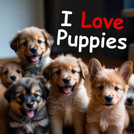 I Love Puppies Calendar