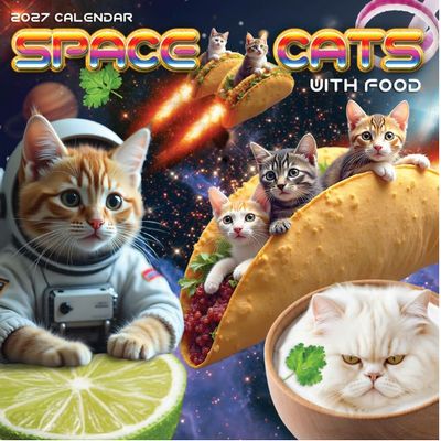 Space Cats 2027 Wall Calendar