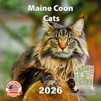 Maine Coon Cats 2026 Wall Calendar