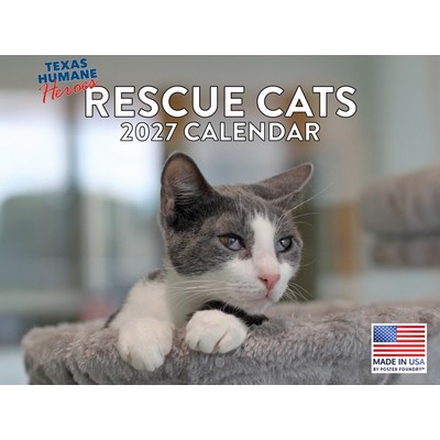 Rescue Cats 2027 Wall Calendar