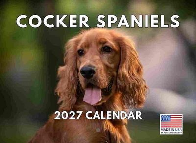 Cocker Spaniel Calendar 2027 Monthly Wall Calender