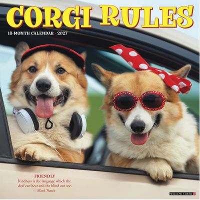 Corgi Rules 2027 Wall Calendar