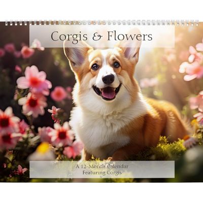 Corgis and Flowers Dog Lover Calendar