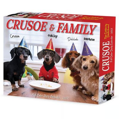Crusoe the Celebrity Dachshund 2027 Desk Calendar