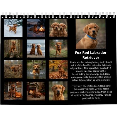 Fox Red Labrador Retriever 2027 Calendar