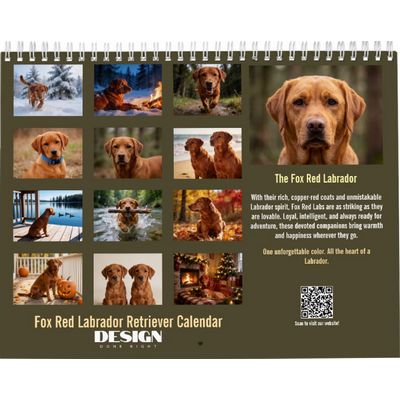 Fox Red Labrador Retriever 2027 Calendar