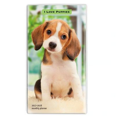 I Love Puppies 2027 2 Year Pocket Planner