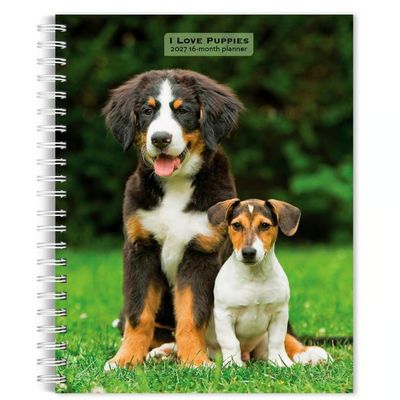 I Love Puppies 2027 2 Year Pocket Planner