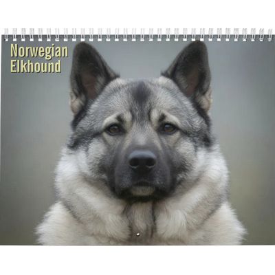 Norwegian Elkhound 2027 Wall Calendar