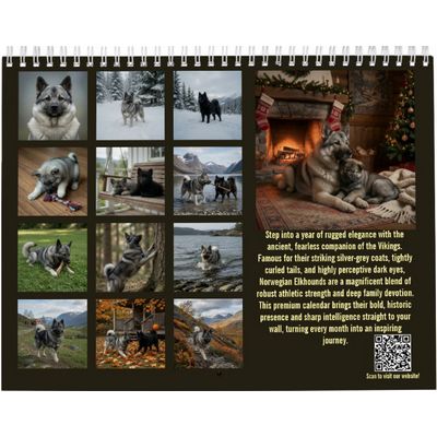Norwegian Elkhound 2027 Wall Calendar