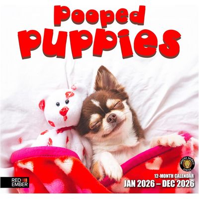 Pooped Puppies 2026 Wall Calendar