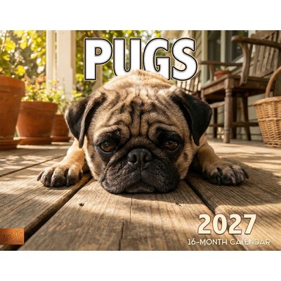 Pugs 2027 Wall Calendar