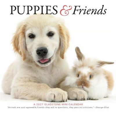 Puppies & Friends 2027 Mini Wall Calendar