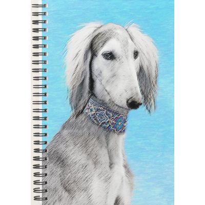 Saluki (Silver) Painting - Cute Original Dog Art Planner