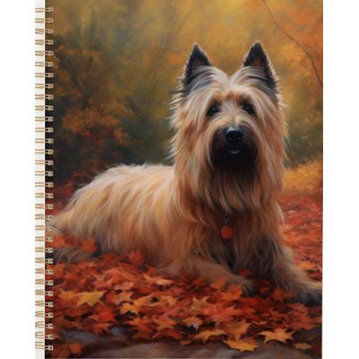 Skye Terrier in Autumn Leaves Fall Inspire Planner