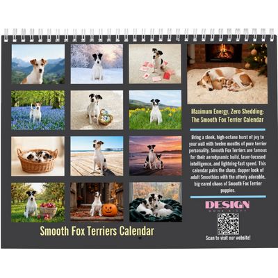 Smooth Fox Terriers 2027 Wall Calendar