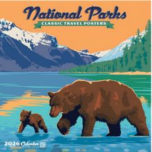 National Parks Classic Travel Posters 2026 Mini Wall Calendar
