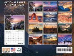 National Parks at Sunset 2026 Wall Calendar