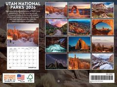 Utah National Parks 2026 Calendar