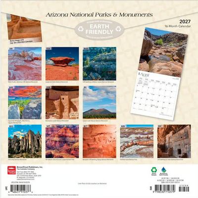 Arizona National Parks And Monuments 2027 Wall Calendar