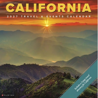 California Travel and Events 2027 Wall Calendar