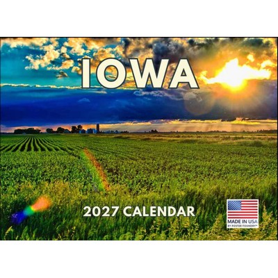 Iowa 2027 Wall Calendar