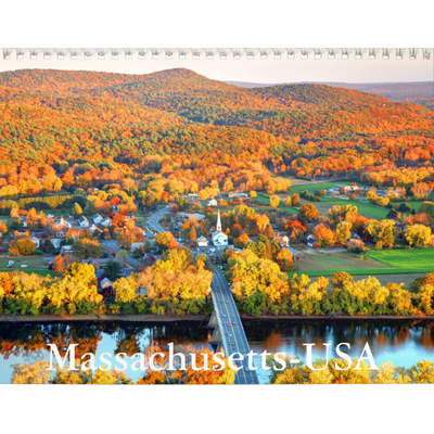 Bay State Massachusetts 2027 Wall Calendar