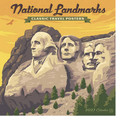 National Landmarks Classic Travel Posters 2027 Wall Calendar